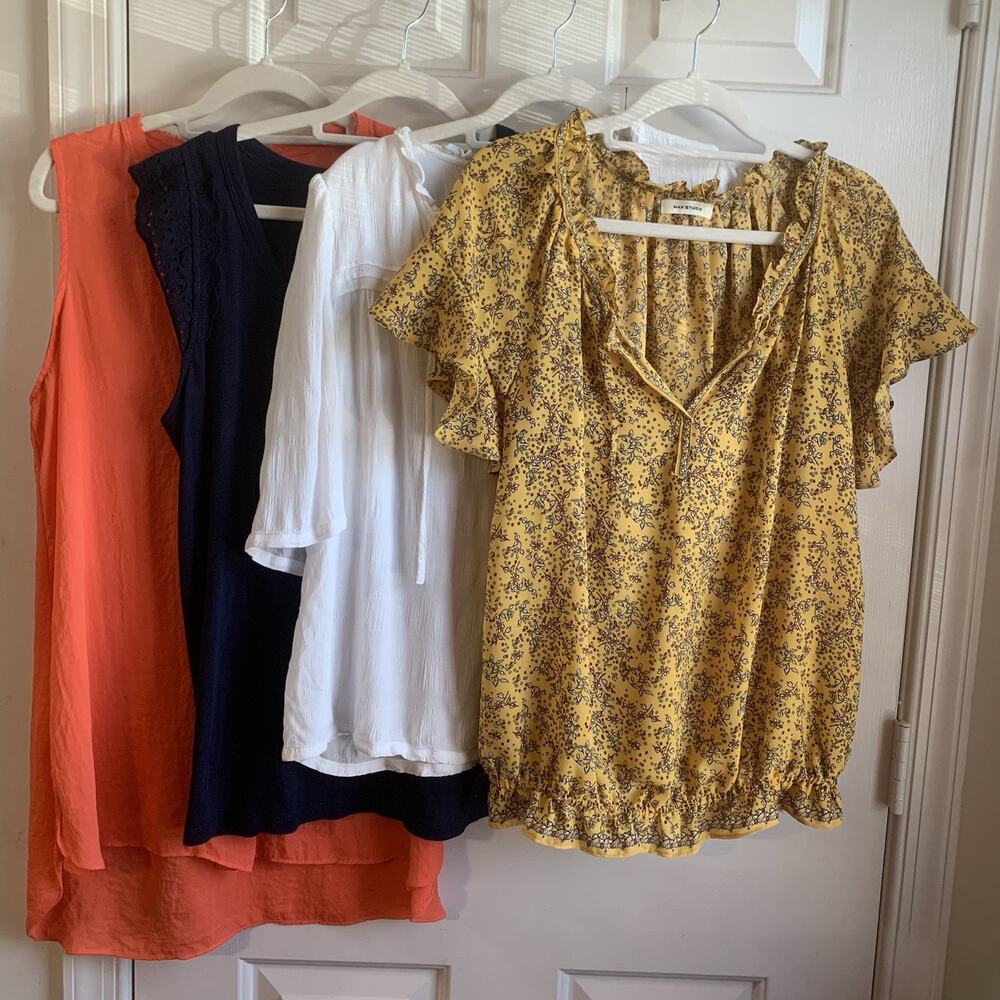 Womens Medium Clothing Lot Summer Tops 4pc Banana Republic Sanctuary Max Studio